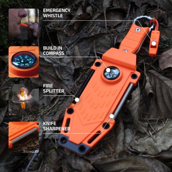 Survival knife SURVIVOR V4, Orange